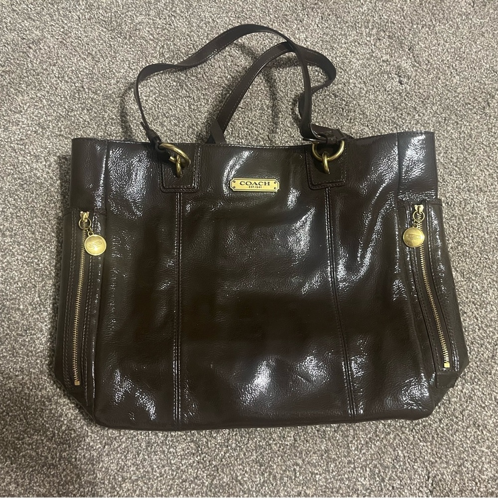 Vintage leather coach bag
